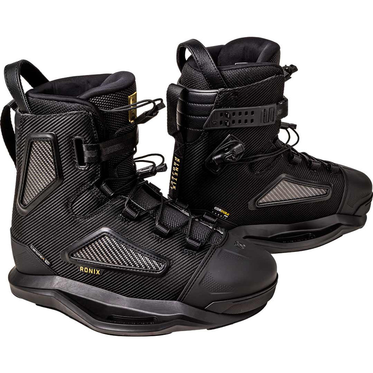 Ronix Kinetik Project EXP WakeBoard Binding Black/Gold