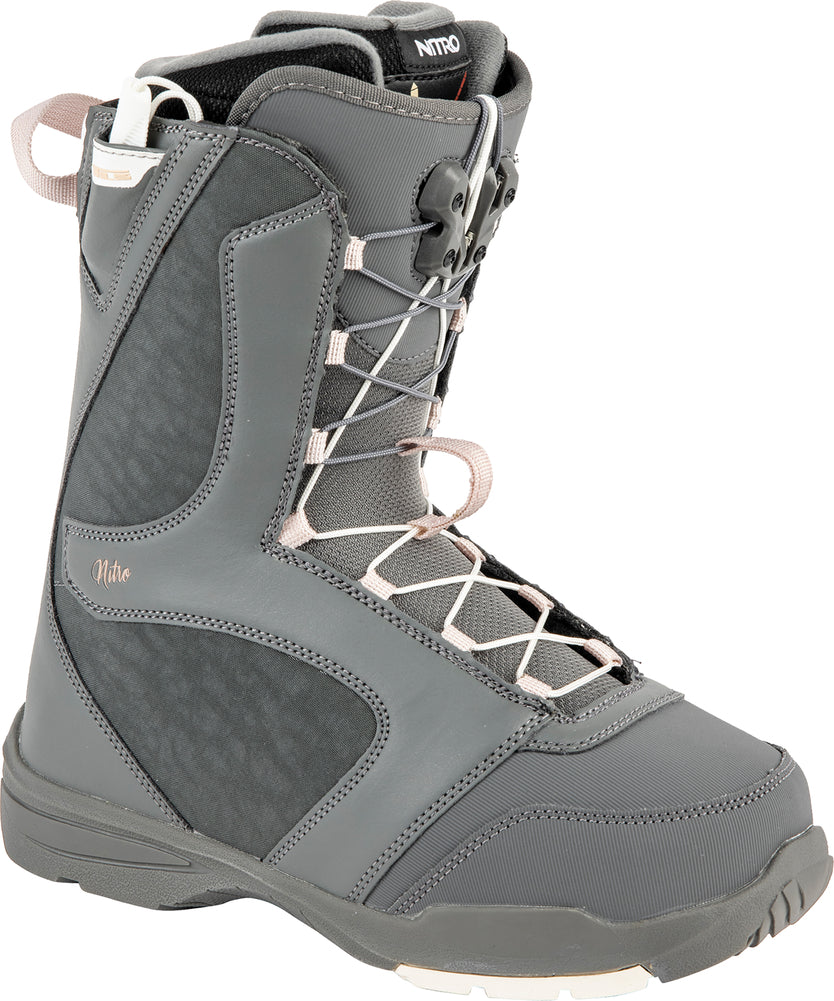 nitro monarch tls snowboard boot Nitro Women's Flora TLS Snowboard Boots, Charcoal / 8