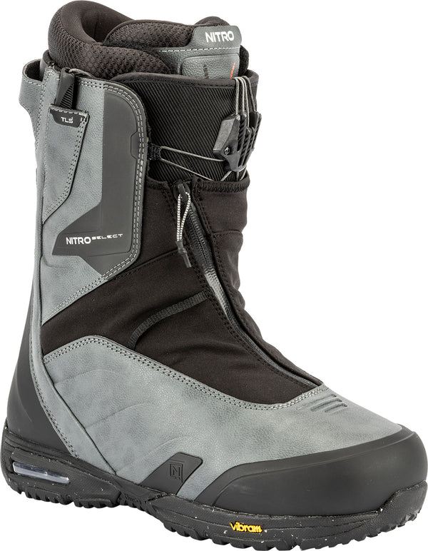 nitro mens snowboards Nitro Select TLS Mens Snowboard Boots 2026 10 Charcoal Black
