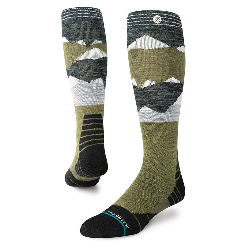 STANCE MEN'S PERFORMANCE WOOL OTC SNOWBOARD SOCKS LONELY PEAKS TEAL 2024