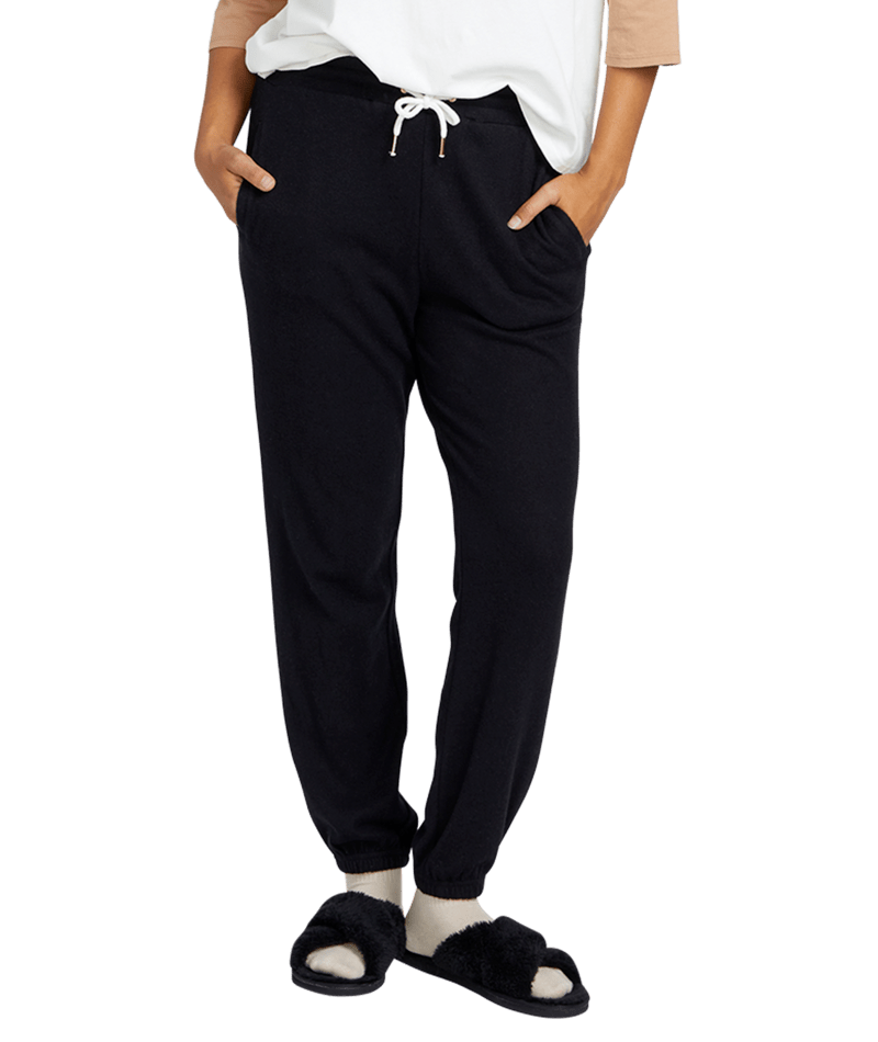 Volcom Women's LIVED IN LOUNGE ELASTIC WAIST FLEECE PANTS