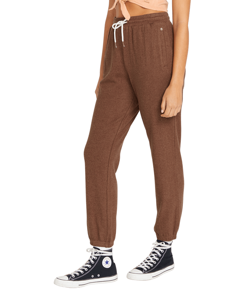 Volcom Women's LIVED IN LOUNGE ELASTIC WAIST FLEECE PANTS