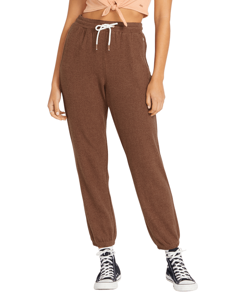 Volcom Women's LIVED IN LOUNGE ELASTIC WAIST FLEECE PANTS