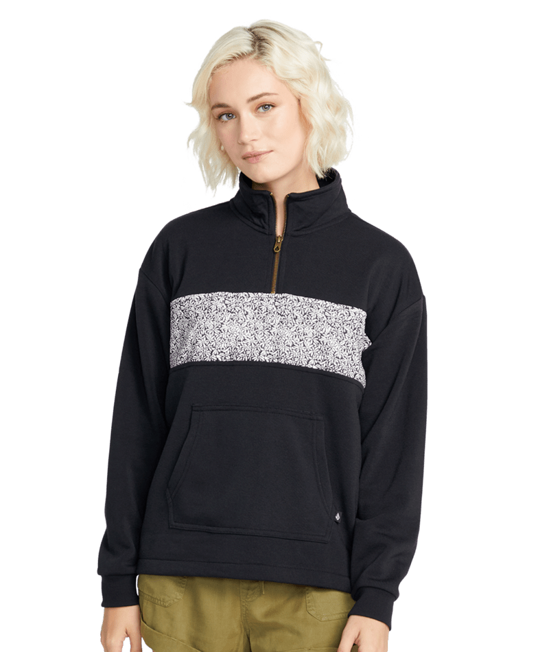 Volcom Womens STONE STACKED MOCK NECK PULLOVER SWEATSHIRT