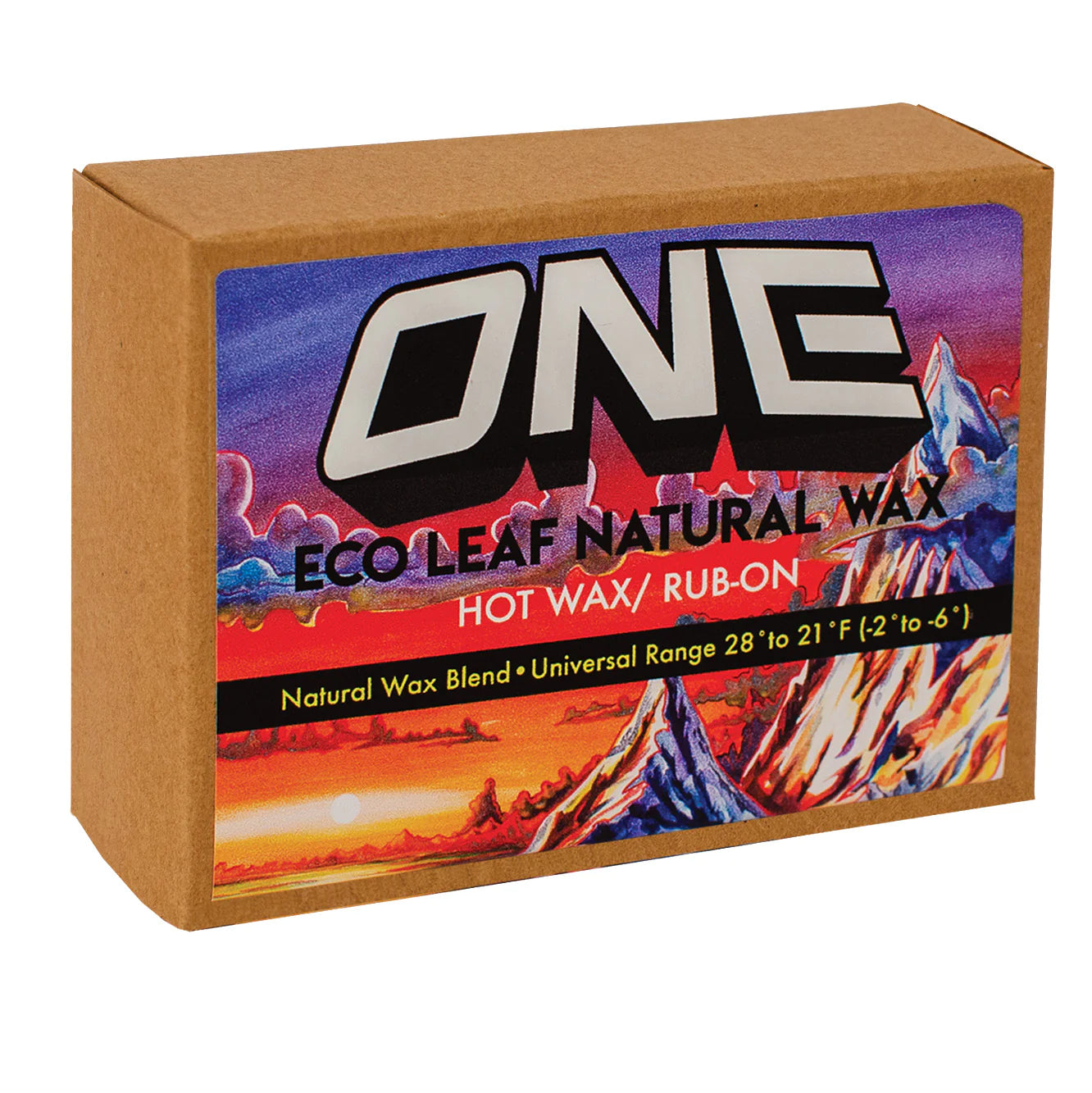 One Ball ECO LEAF NATURAL 100G ALL TEMPERATURE SNOWBOARD / SKI WAX