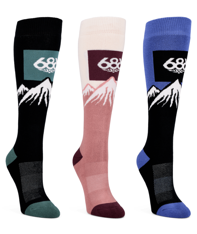 686 Womens Snow Capped Snowboard Socks (3pack)