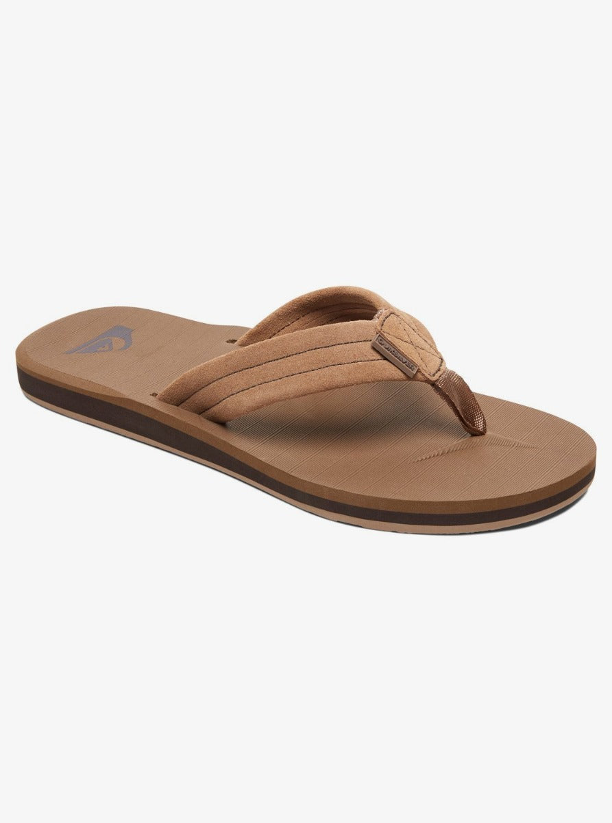 Quiksilver Men's Carver Suede 3 Point Flip Flop Athletic Sandal