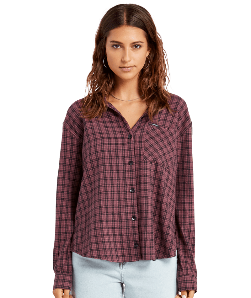 Volcom Plaid to Meet U - Eggplant 2022