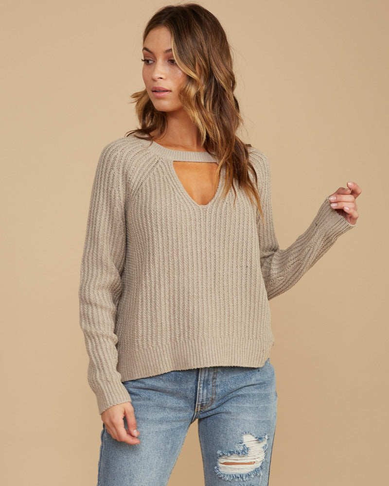 RVCA Case Knit Keyhole Womens Sweater