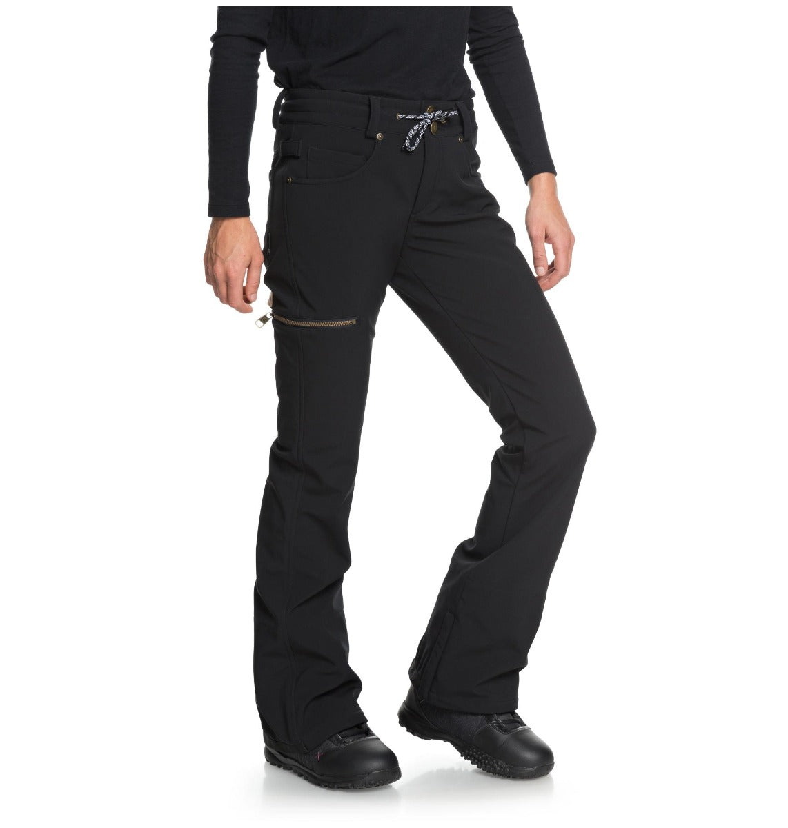DC Viva Softshell Snowboard Pants Womens Black (Medium)