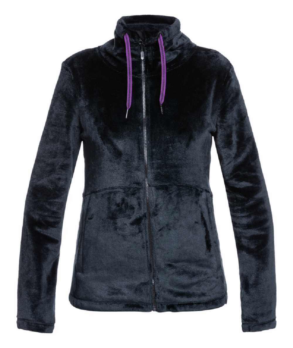 Roxy Women's Tundra Fleece Zip Up (Black)