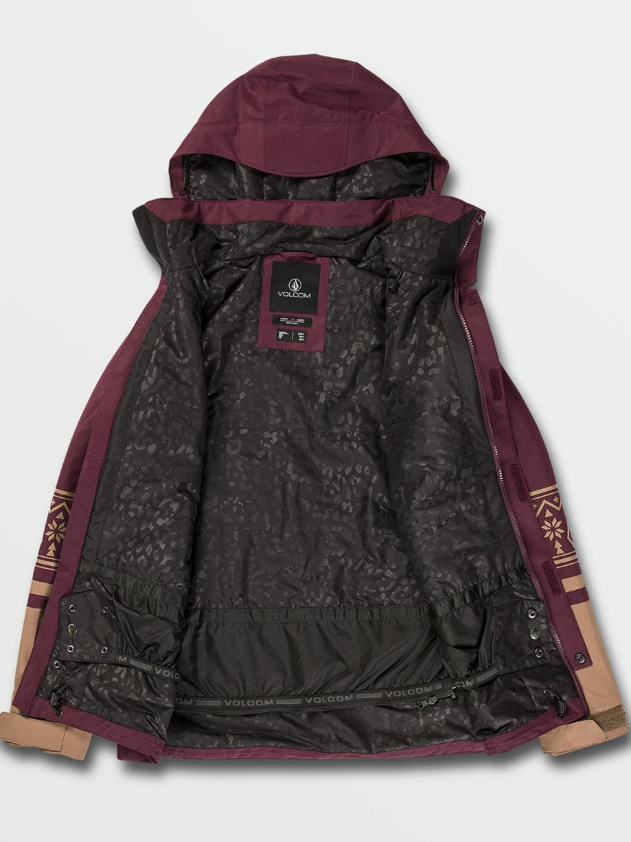 Volcom Womens Westland Insulated Snowboard Jacket (Merlot) 2022