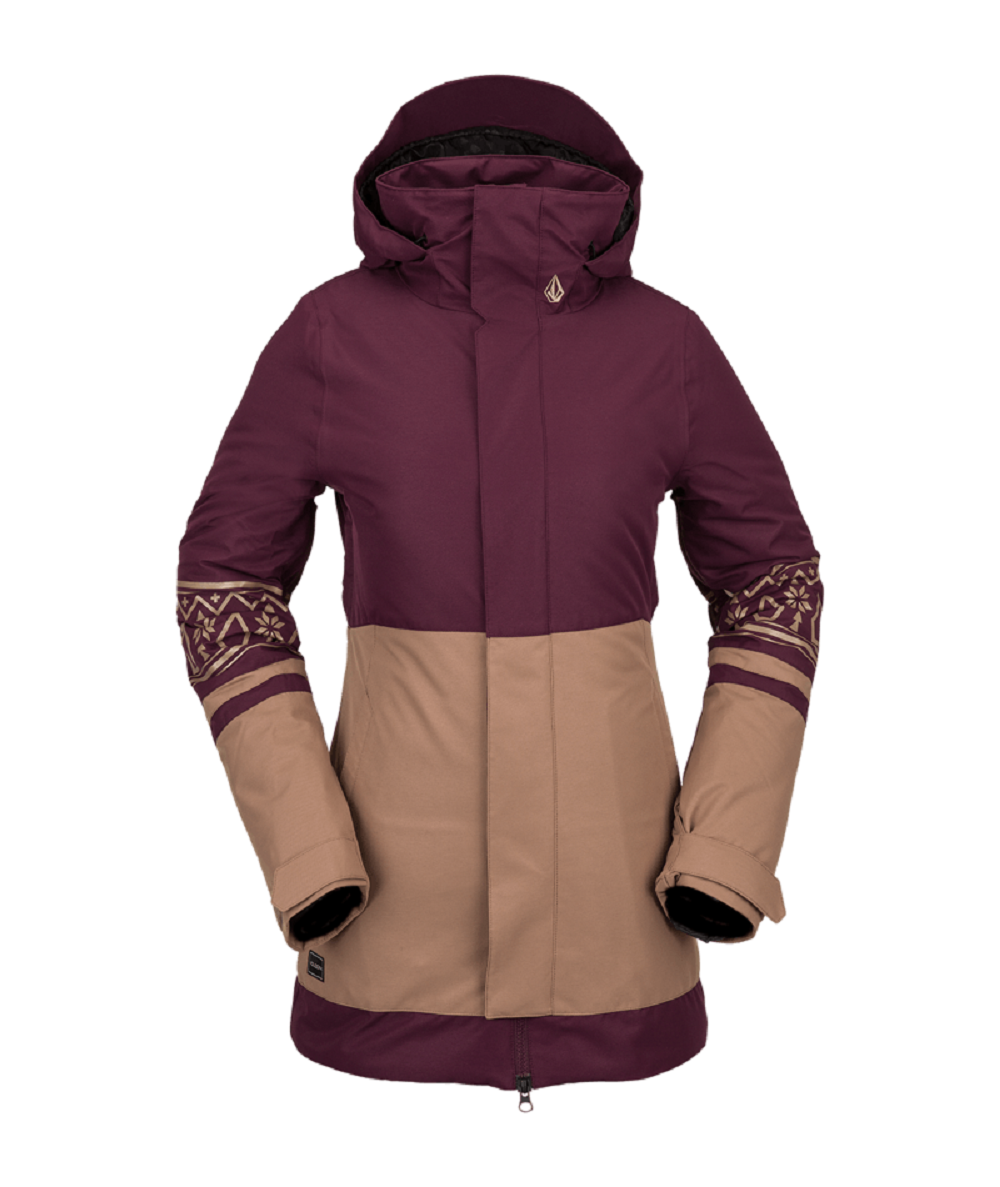 Volcom Womens Westland Insulated Snowboard Jacket (Merlot) 2022