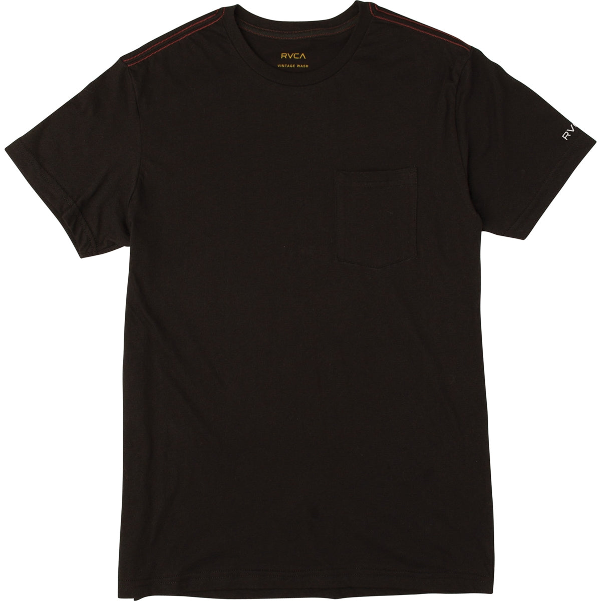 RVCA Wood Stripes Tee Mens Black