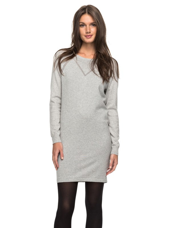 Roxy Winter Story L-S Button Back Dress Heritage Heather Womens