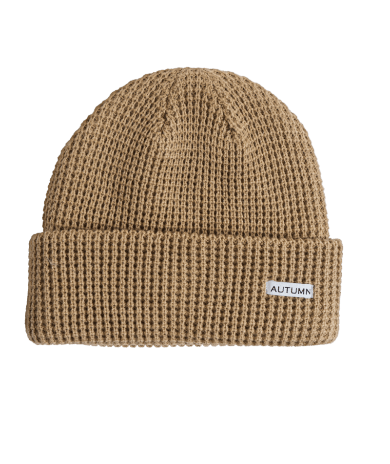 Autumn Waffle Snowboard Beanie (Sand)