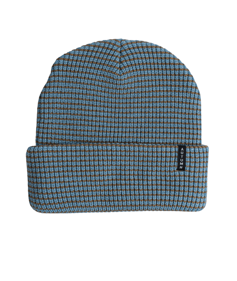 Autumn Stripe Snowboard Beanie (Sky)