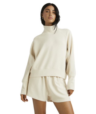 RVCA Women's Sofie Waffle Mock Neck (Latte)