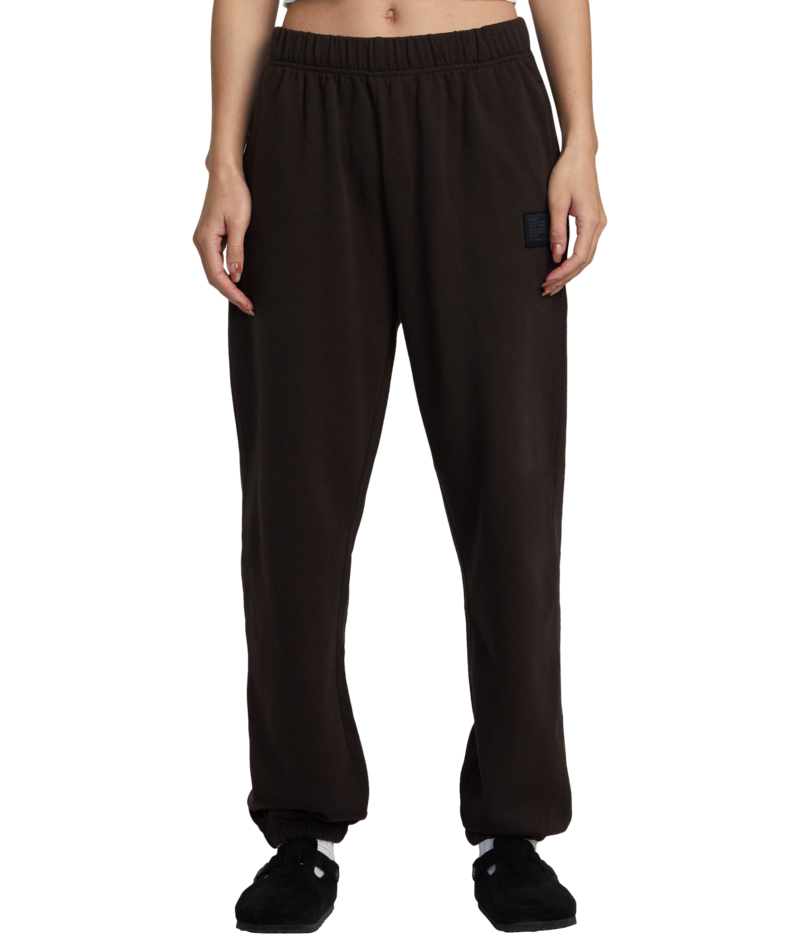 RVCA Women's Sunday Jogger Sweatpants(Chocolate Torte)