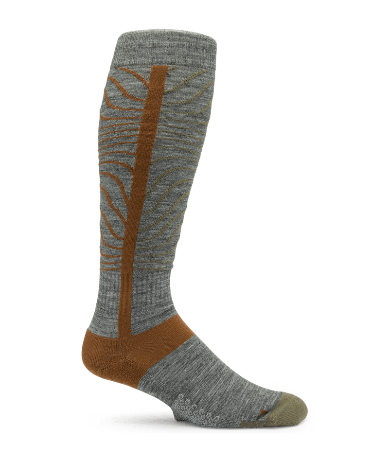 Volcom Heavy Over the Calf Snowboard Sock (Heather Grey)