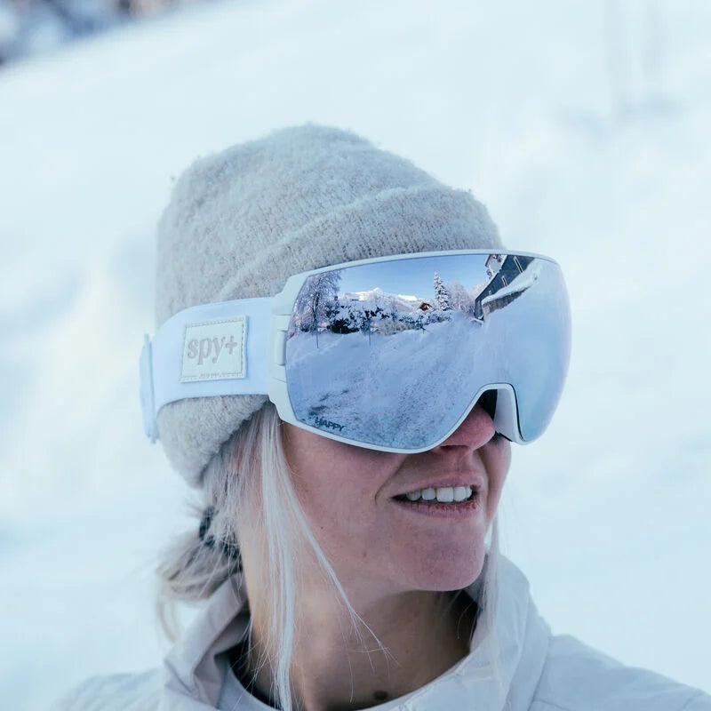 mirrored snowboard goggles Spy Optic Legacy SE Goggles So Lazo Happy Rose Dark Blue Spectra