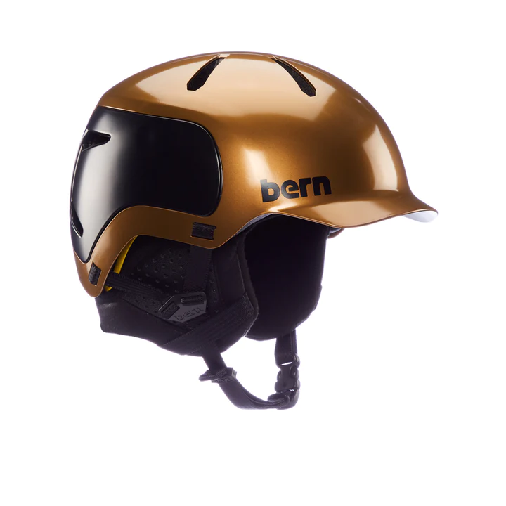 bern orange snowboard helmet with bluetooth speakers Bern Watts 2.0 MIPS Snowboard Helmet 2023